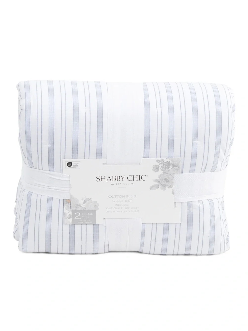 SHABBY CHIC Shane Stripe Slub Woven Comforter Set
